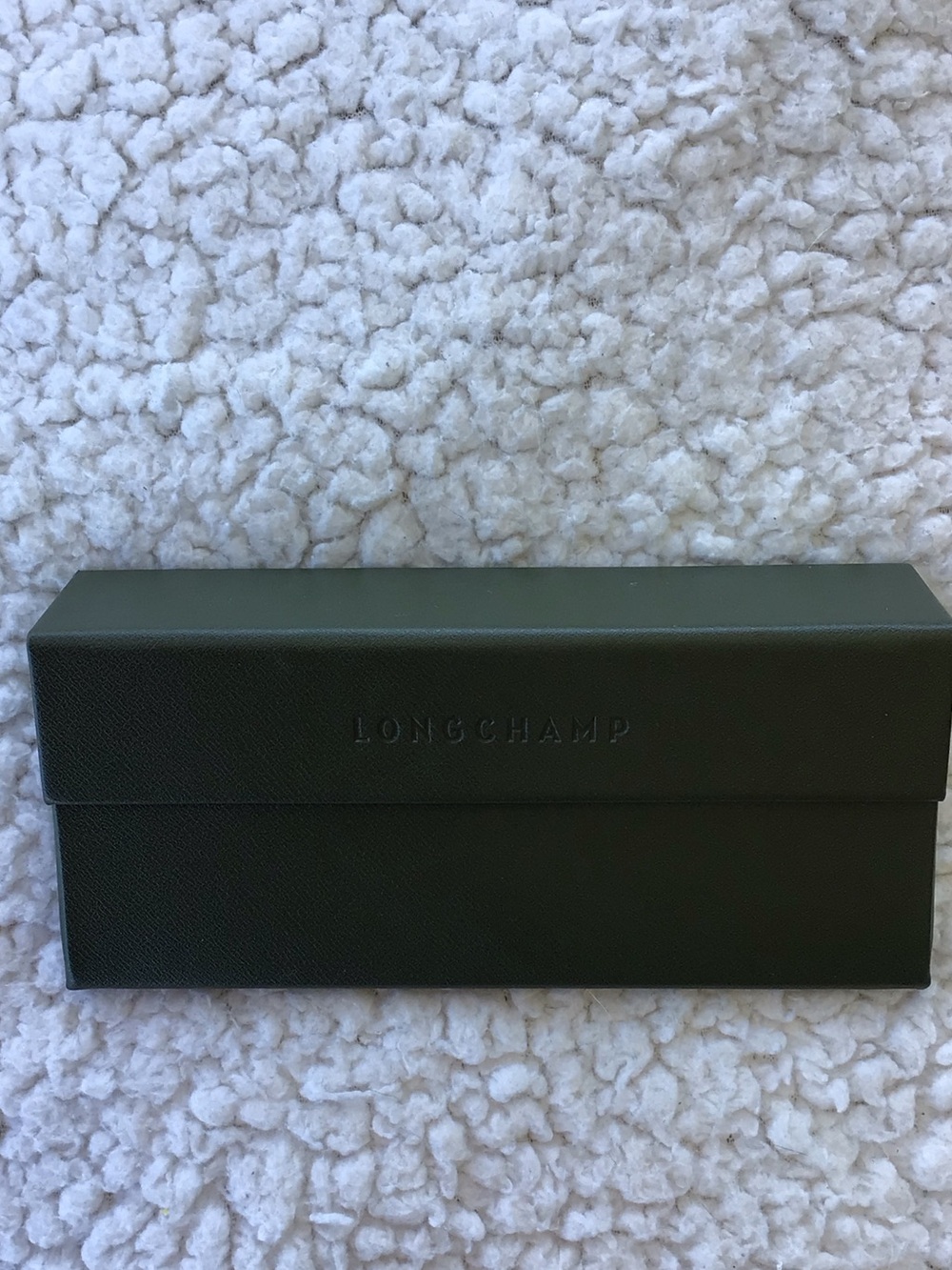 Longchamp Dark Green Folding Eye Glasses Case